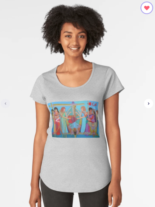 Three of Hearts Divided Premium Women's Scoop T-Shirt